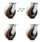 Service Caster 6 Inch Kingpinless High Temp Phenolic Wheel Swivel Caster Set with Swivel Locks SCC-KP30S620-PHRHT-BSL-4 - alternate 1
